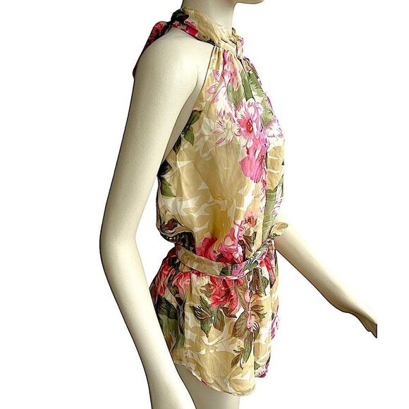 Walter Baker Jannet Sheet Floral Print Halter Top - Picture 8 of 15